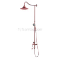 Ensemble de douche mural en or rose